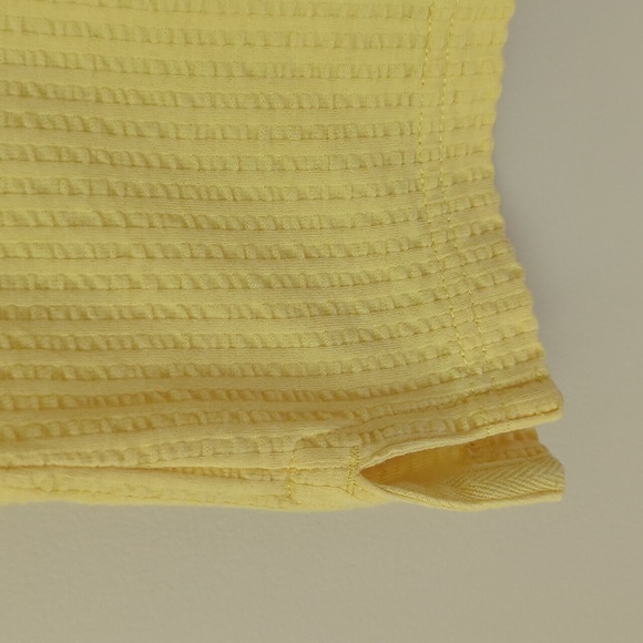 L.L. Bean Peruvian Cotton Long Sleeve Top MEDIUM Regular Yellow Key Hole Opening - Picture 9 of 14